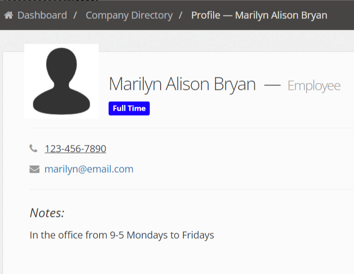 Find Your Colleagues View a listing of company personnel, and easily search for anyone by name, department, or title/position. Reach Out Find contact information such as phone numbers and email addresses, as well as any additional notes provided in an employee’s profile. Filling Out Profile Information Employees can fill in their own InStaff profile information (e.g., as part of onboarding), or admins can fill out an employee’s profile on their behalf.